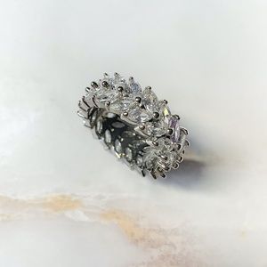 Silver Cubic Zirconia Ring Diamonds - NEW